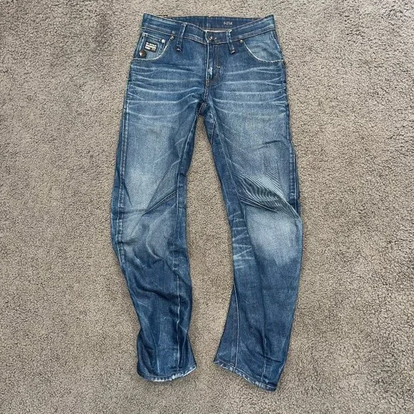 G-Star RAW Arc 3D GS01 Slim Jeans - Medium Vintage Aged Denim Wash Men's Sz. 30 - Picture 1 of 13